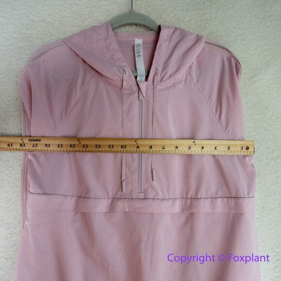 LuluLemon‎ Pack light pull over Dusty Rose Pink 1/2 Zip Pullover top, size 8 - Picture 7 of 16